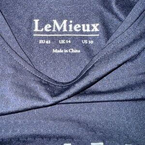 Lemieux Riding T-shirt, breathable material in Navy. New with tags